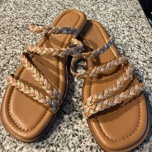 Michael Shannon Tan Braided Women's Sandals